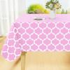 imageSmiry Rectangle Table Cloth Waterproof Vinyl Tablecloth with Flannel Backing for Rectangle Tables Wipeable Spillproof Plastic Tablecloths for Dining Camping Indoor and Outdoor 60quotx84quot KhakiPink