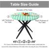 imageSmiry Round Picnic Table Cloth Elastic Waterproof Fitted Vinyl Tablecloth for 36quot44quot Tables Flannel Backed Buffalo Plaid Table Covers for Dining Camping Outdoor White and AquaLight Green