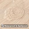 imageSmiry Round Picnic Tablecloth Waterproof Elastic Fitted Table Covers for 36quot  44quot Tables Wipeable Flannel Backed Vinyl Tablecloths for Camping Indoor Outdoor Coffee ampamp WhiteBeige