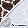 imageSmiry Round Picnic Tablecloth Waterproof Elastic Fitted Table Covers for 36quot  44quot Tables Wipeable Flannel Backed Vinyl Tablecloths for Camping Indoor Outdoor Coffee ampamp WhiteCoffee  White