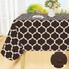 imageSmiry Rectangle Table Cloth Waterproof Vinyl Tablecloth with Flannel Backing for Rectangle Tables Wipeable Spillproof Plastic Tablecloths for Dining Camping Indoor and Outdoor 60quot x 84quot RedCoffee