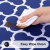 imageSmiry Rectangle Table Cloth Waterproof Vinyl Tablecloth with Flannel Backing for Rectangle Tables Wipeable Spillproof Plastic Tablecloths for Dining Camping Indoor and Outdoor 60quot x 84quot RedNavy Blue