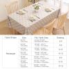 imageSmiry Rectangle Table Cloth Waterproof Vinyl Tablecloth with Flannel Backing for Rectangle Tables Wipeable Spillproof Plastic Tablecloths for Dining Camping Indoor and Outdoor 60quot x 84quot RedKhaki