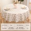 imageSmiry Rectangle Table Cloth Waterproof Vinyl Tablecloth with Flannel Backing for Rectangle Tables Wipeable Spillproof Plastic Tablecloths for Dining Camping Indoor and Outdoor 60quot x 84quot RedKhaki