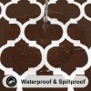 imageSmiry Rectangle Table Cloth Waterproof Vinyl Tablecloth with Flannel Backing for Rectangle Tables Wipeable Spillproof Plastic Tablecloths for Dining Camping Indoor and Outdoor 60quot x 84quot RedCoffee
