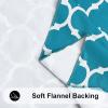 imageSmiry Round Plastic Table Cloth Waterproof Vinyl Tablecloth with Flannel Backing for Round Tables Wipeable ampamp Spillproof for Dining Camping Indoor and Outdoor 60quot Round WhiteTeal
