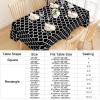 imageSmiry Round Plastic Table Cloth Waterproof Vinyl Tablecloth with Flannel Backing for Round Tables Wipeable ampamp Spillproof for Dining Camping Indoor and Outdoor 60quot Round WhiteBlack