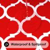 imageSmiry Round Picnic Tablecloth Waterproof Elastic Fitted Table Covers for 45quot  56quot Tables Wipeable Flannel Backed Vinyl Tablecloths for Camping Indoor Outdoor Black ampamp WhiteRed  White