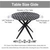 imageSmiry Round Picnic Tablecloth Waterproof Elastic Fitted Table Covers for 45quot  56quot Tables Wipeable Flannel Backed Vinyl Tablecloths for Camping Indoor Outdoor Black ampamp WhiteBlack  White