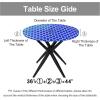 imageSmiry Round Picnic Tablecloth Waterproof Elastic Fitted Table Covers for 45quot  56quot Tables Wipeable Flannel Backed Vinyl Tablecloths for Camping Indoor Outdoor Black ampamp WhiteBlue  White