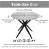 imageSmiry Round Picnic Tablecloth Waterproof Elastic Fitted Table Covers for 45quot  56quot Tables Wipeable Flannel Backed Vinyl Tablecloths for Camping Indoor Outdoor Black ampamp WhiteGrey  White