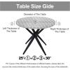 imageSmiry Round Picnic Tablecloth Waterproof Elastic Fitted Table Covers for 45quot  56quot Tables Wipeable Flannel Backed Vinyl Tablecloths for Camping Indoor Outdoor Black ampamp WhiteGrey  White
