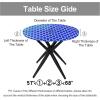 imageSmiry Round Picnic Tablecloth Waterproof Elastic Fitted Table Covers for 45quot  56quot Tables Wipeable Flannel Backed Vinyl Tablecloths for Camping Indoor Outdoor Black ampamp WhiteBlue  White