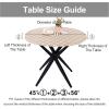 imageSmiry Round Picnic Tablecloth Waterproof Elastic Fitted Table Covers for 45quot  56quot Tables Wipeable Flannel Backed Vinyl Tablecloths for Camping Indoor Outdoor Black ampamp WhiteKhaki  White