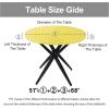 imageSmiry Round Picnic Tablecloth Waterproof Elastic Fitted Table Covers for 45quot  56quot Tables Wipeable Flannel Backed Vinyl Tablecloths for Camping Indoor Outdoor Black ampamp WhiteYellow  White