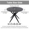 imageSmiry Round Picnic Tablecloth Waterproof Elastic Fitted Table Covers for 45quot  56quot Tables Wipeable Flannel Backed Vinyl Tablecloths for Camping Indoor Outdoor Black ampamp WhiteBlack  White