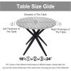 imageSmiry Round Picnic Tablecloth Waterproof Elastic Fitted Table Covers for 45quot  56quot Tables Wipeable Flannel Backed Vinyl Tablecloths for Camping Indoor Outdoor Black ampamp WhiteGrey  White