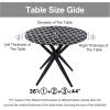 imageSmiry Round Picnic Tablecloth Waterproof Elastic Fitted Table Covers for 45quot  56quot Tables Wipeable Flannel Backed Vinyl Tablecloths for Camping Indoor Outdoor Black ampamp WhiteBlack  White