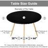 imageSmiry Round Picnic Tablecloth Waterproof Elastic Fitted Table Covers for 45quot  56quot Tables Wipeable Flannel Backed Vinyl Tablecloths for Camping Indoor Outdoor Black ampamp WhiteBlack