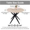 imageSmiry Round Picnic Tablecloth Waterproof Elastic Fitted Table Covers for 45quot  56quot Tables Wipeable Flannel Backed Vinyl Tablecloths for Camping Indoor Outdoor Black ampamp WhiteKhaki  White