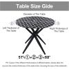imageSmiry Round Picnic Tablecloth Waterproof Elastic Fitted Table Covers for 45quot  56quot Tables Wipeable Flannel Backed Vinyl Tablecloths for Camping Indoor Outdoor Black ampamp WhiteBlack  White
