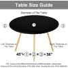 imageSmiry Round Picnic Tablecloth Waterproof Elastic Fitted Table Covers for 45quot  56quot Tables Wipeable Flannel Backed Vinyl Tablecloths for Camping Indoor Outdoor Black ampamp WhiteBlack