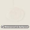 imageSmiry Round Picnic Tablecloth Waterproof Elastic Fitted Table Covers for 45quot  56quot Tables Wipeable Flannel Backed Vinyl Tablecloths for Camping Indoor Outdoor Black ampamp WhiteIvory