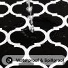 imageSmiry Round Plastic Table Cloth Waterproof Vinyl Tablecloth with Flannel Backing for Round Tables Wipeable Spillproof Tablecloths for Dining Camping Indoor and Outdoor 60quot Round BlackBlack