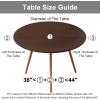 imageSmiry Round Table Cloth Cover Elastic Fitted Flannel Backed Vinyl Tablecloths for 36quot44quot Round Tables Waterproof Wipeable Table Covers for Indoor Outdoor Picnic and Camping Coffee