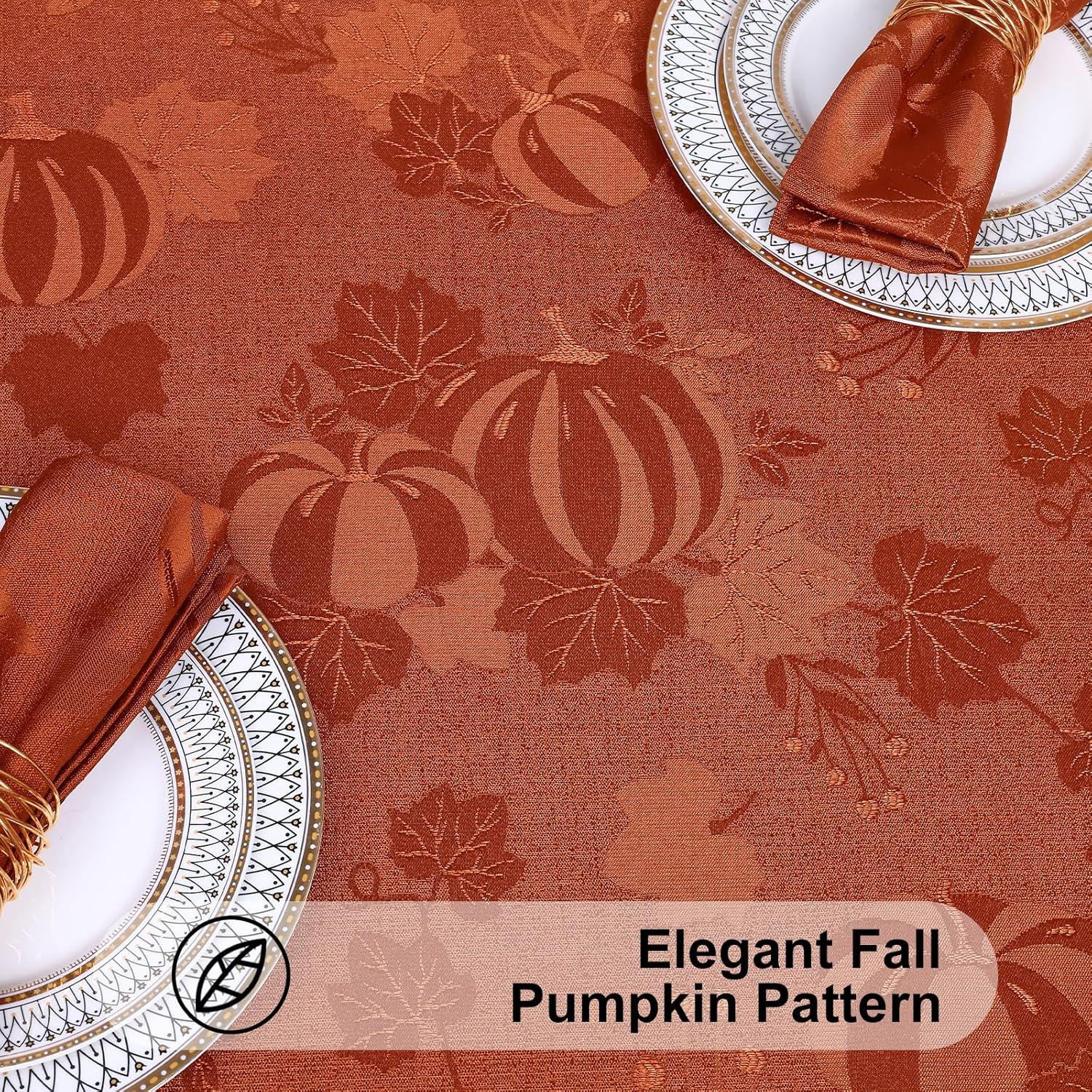 imageSmiry Rectangle Christmas Red Tablecloth 60x84 Inch Waterproof Damask Table Cloth Holly Patterns Fabric Table Covers for Christmas Dinner and New Year Celebration BurgundyTerracotta
