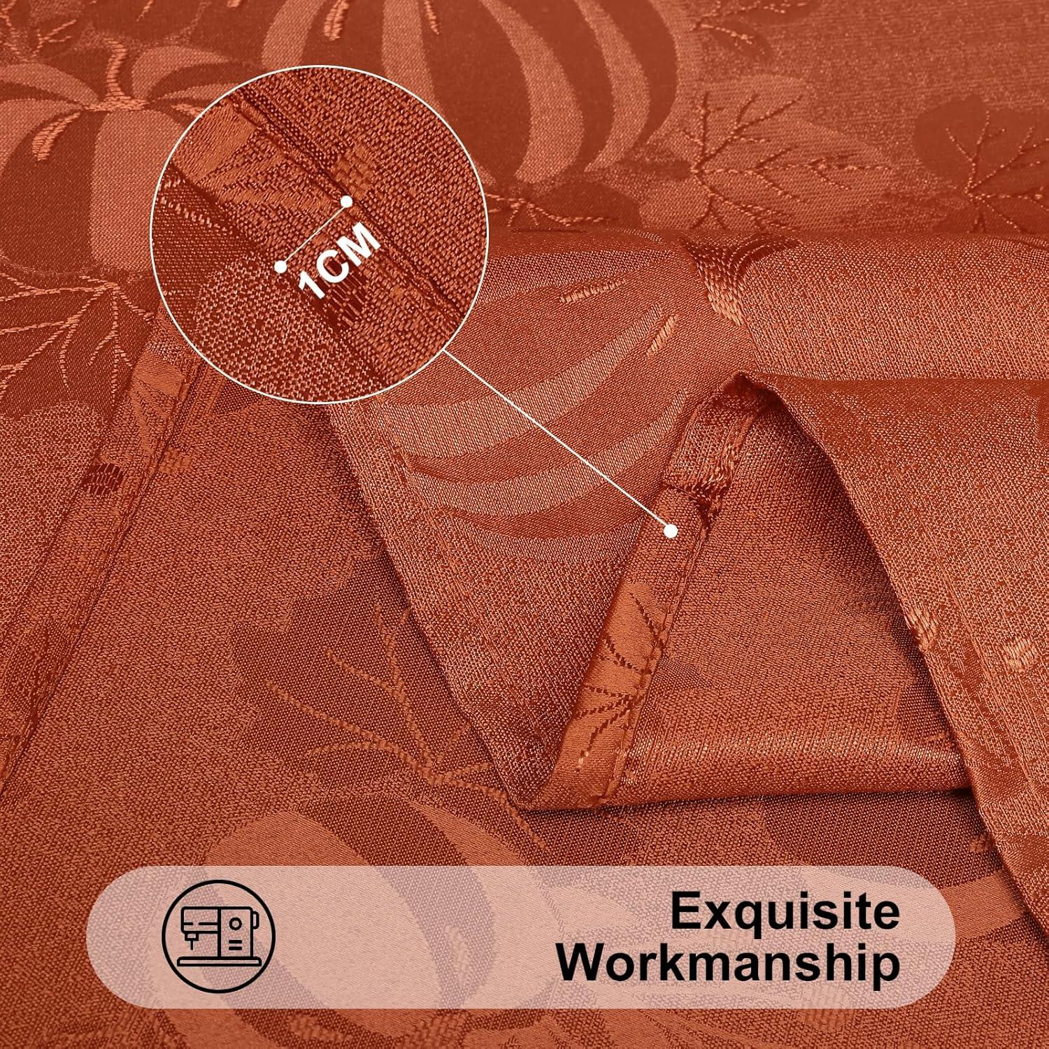imageSmiry Rectangle Christmas Red Tablecloth 60x84 Inch Waterproof Damask Table Cloth Holly Patterns Fabric Table Covers for Christmas Dinner and New Year Celebration BurgundyTerracotta
