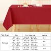 imageSmiry Rectangle Faux Linen Table Cloth Waterproof Burlap Fabric Tablecloth Washable Decorative Farmhouse Table Covers for Kitchen Dining Parties 52x70 Red
