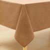 imageSmiry Rectangle Linen Table Cloth Waterproof Wipeable Burlap Tablecloth Washable Decorative Farmhouse Linens Table Cover for Kitchen Dining Parties 52x70 Amber Bronze