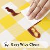 imageSmiry Rectangle Picnic Table Cloth Elastic Waterproof Fitted Vinyl Tablecloth for 4 FT Tables Flannel Backed Buffalo Plaid Table Covers for Dining Camping Outdoor White and Grey 30quot x 48quotYellow and White