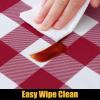 imageSmiry Rectangle Picnic Table Cloth Elastic Waterproof Fitted Vinyl Tablecloth for 4 FT Tables Flannel Backed Buffalo Plaid Table Covers for Dining Camping Outdoor White and Grey 30quot x 48quotBurgundy and White