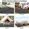 imageSmiry Waterproof Outdoor Rug 5x8 ft Reversible Plastic Straw Patio Camping Rugs Outdoor Indoor RV Mat Carpet for Patio Outside Entry Backyard Deck Bench Picnic Camper White ampamp GreyBlack
