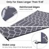 imageSmiry Waterproof Outdoor Rug 5x8 ft Reversible Plastic Straw Patio Camping Rugs Outdoor Indoor RV Mat Carpet for Patio Outside Entry Backyard Deck Bench Picnic Camper White ampamp GreyGrey