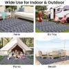 imageSmiry Waterproof Outdoor Rug 5x8 ft Reversible Plastic Straw Patio Camping Rugs Outdoor Indoor RV Mat Carpet for Patio Outside Entry Backyard Deck Bench Picnic Camper White ampamp GreyGrey