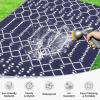 imageSmiry Waterproof Outdoor Rug 5x8 ft Reversible Plastic Straw Patio Camping Rugs Outdoor Indoor RV Mat Carpet for Patio Outside Entry Backyard Deck Bench Picnic Camper White ampamp GreyNavy
