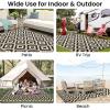 imageSmiry Waterproof Outdoor Rug 5x8ft Reversible Plastic Straw Patio Camping Rugs Outdoor Indoor RV Mat Carpet for Patio Outside Entry Backyard Deck Bench Picnic Camper Black ampamp GreyBlack and Beige