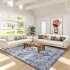 imageSmiry 4x6 Area Rugs for Living Room Machine Washable Non Slip Vintage Retro Rugs Low Pile Lightweight Boho Floral Printed Floor Carpets Rugs for Bedroom Dining Room Home Office BeigeGrey