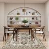 imageSmiry 4x6 Area Rugs for Living Room Machine Washable Non Slip Vintage Retro Rugs Low Pile Lightweight Boho Floral Printed Floor Carpets Rugs for Bedroom Dining Room Home Office BeigeBrown