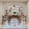imageSmiry 4x6 Area Rugs for Living Room Machine Washable Non Slip Vintage Retro Rugs Low Pile Lightweight Boho Floral Printed Floor Carpets Rugs for Bedroom Dining Room Home Office BeigeGrey