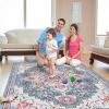 imageSmiry 8x10 Area Rugs for Living Room Boho Chic Style Printed Rugs Low Pile NonShedding Easy Care Machine Washable Lightweight Floor Carpets Rugs for Bedroom Dining Room Home Office OrangePink