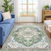 imageSmiry 8x10 Area Rugs for Living Room Boho Chic Style Printed Rugs Low Pile NonShedding Easy Care Machine Washable Lightweight Floor Carpets Rugs for Bedroom Dining Room Home Office OrangeGreen