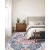 imageSmiry 8x10 Area Rugs for Living Room Boho Chic Style Printed Rugs Low Pile NonShedding Easy Care Machine Washable Lightweight Floor Carpets Rugs for Bedroom Dining Room Home Office OrangePink