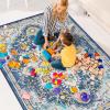 imageSmiry 8x10 Area Rugs for Living Room Boho Chic Style Printed Rugs Low Pile NonShedding Easy Care Machine Washable Lightweight Floor Carpets Rugs for Bedroom Dining Room Home Office OrangeBlue