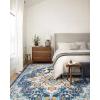 imageSmiry 8x10 Area Rugs for Living Room Boho Chic Style Printed Rugs Low Pile NonShedding Easy Care Machine Washable Lightweight Floor Carpets Rugs for Bedroom Dining Room Home Office OrangeBlue