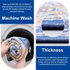 imageSmiry 8x10 Area Rugs for Living Room Boho Chic Style Printed Rugs Low Pile NonShedding Easy Care Machine Washable Lightweight Floor Carpets Rugs for Bedroom Dining Room Home Office OrangeBlue