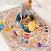 imageSmiry 8x10 Area Rugs for Living Room Boho Chic Style Printed Rugs Low Pile NonShedding Easy Care Machine Washable Lightweight Floor Carpets Rugs for Bedroom Dining Room Home Office OrangeOrange